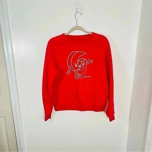 Glossier G Pal Graphic Crew Neck Sweatshirt - Picture 2 of 7
